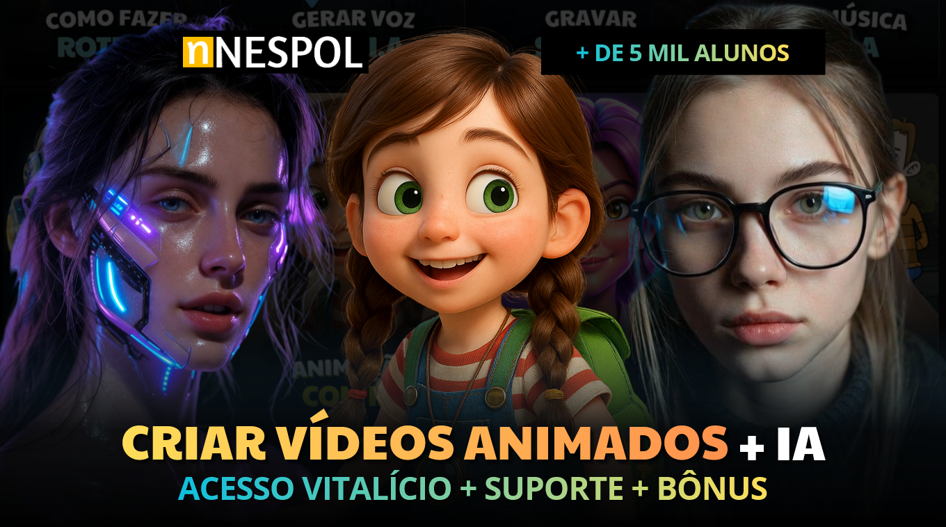 Criar Vídeos Animados IA - Banner Kiwify